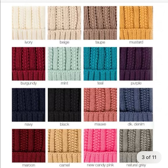 C.C. Fur Lined Pom Beanie - Picture 7 of 11